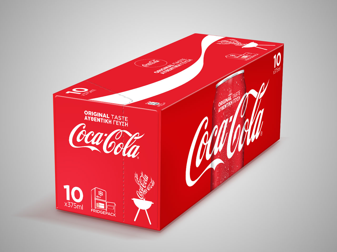 Packshot of the Coca-Cola Original fridgepack.
