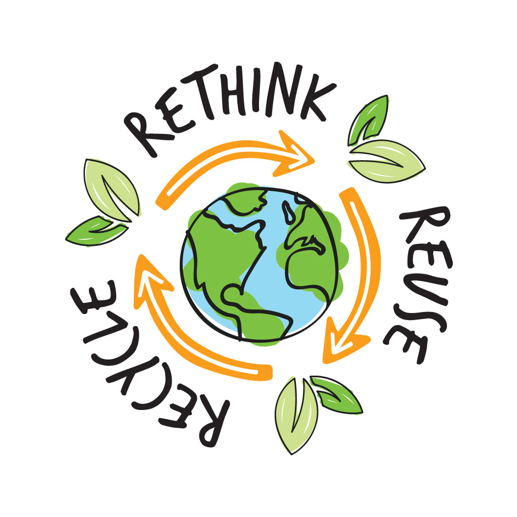 Rethink Reuse Recycle - Asterias Creative Design